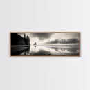 Sea Stack, Stormy Sky, Coastal Reflections, Canvas Print, Pacific Northwest Wall Art, Dramatic Seascape, Autumn Home Accent