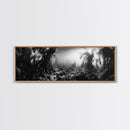 Kelp Forest, Underwater Magic, Ocean Depths, Framed Canvas Print, Marine nature photography, Bathroom wall decor, Moody coastal aesthetic
