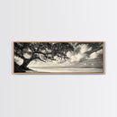 Southern Oak, Coastal Tree, Beachfront Tranquility, Serene Landscape, Canvas Print, Neutral Living Room Art, Boho Nature Decor, Beach Wall Art