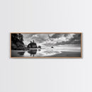 Seastacks Coastal Scene, Moody Beach Landscape, Ocean Reflections, Canvas Print, Coastal Decor, Pacific Northwest, Fall Wall Art
