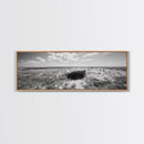 Prairie Cave, Windy Plains, Nature Escape, Canvas Print, Rustic Wall Art, Earthy Decor, Bedroom Accent, Black and White Landscape