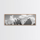 Prickly Pears, Cactus Heaven, Western Sky, Canvas Print, Boho Kitchen Wall Art, Desert Style Decor, Minimalist Black and White