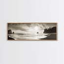 Seaside Cliff Sunset, Pacific Coast View, Canvas Print, Coastal Living Room Art, Modern Neutral Decor, Ocean Landscape Photography