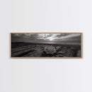 Lone Badge Sunset, Western Coastal Scene, Canvas Print, Rustic Wall Decor, Moody Landscape Art, Fall Living Room Wall Art