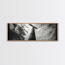 Utility Pole Sky, Urban Minimalism, Power Lines, Framed Canvas Print, Industrial Wall Art, Office Decor, Monochrome Photography