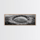 Tidal Pool Rock, Ocean Reflection, Earth Texture, Canvas Print, Zen Bathroom Wall Art, Natural Element Decor, Minimalist Photography