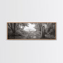 Forest Edge Trail, Nature Path Print, Sepia Photography, Cozy Autumn Vibes, Canvas Print, Entryway or Hallway Wall Art