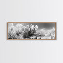 Desert Cactus Garden, Sunlit Southwest Scene, Nature Landscape Art, Canvas Print, Rustic Living Room Wall Decor, Boho Style
