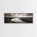 Serene River, Marsh Landscape, Calm Waters, Tranquil Nature, Framed Canvas Print, Minimalist Decor, Entryway Art, Fall Home Vibes
