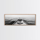 Canoe View, Open Water, Ocean Drift, Paddleboat Scene, Canvas Print, adventure wall art, rustic lake house decor, minimalist travel photo