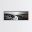 River Canyon, Rugged Cliffs, Dramatic Valley, Wild Terrain, Framed Canvas Print, Adventure Wall Art, Office Decor, Nature Photography Style