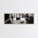 Modern Living, Minimalist Decor, Cowhide Rug, Framed Canvas Print, Neutral Aesthetic Wall Art, Luxury Living Room Design Accent