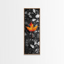 Maple Leaf Focus, Autumn Ground, Fall Vibes, Canvas Print, Nature Photography, Minimalist Art, Entryway Wall Decor, Earth Tone Aesthetic
