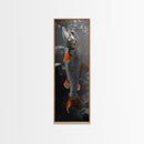 Trout Fishing Print, Underwater Scene, Orange Fins Fish, Rustic Wildlife, Framed Canvas Print, Cabin Decor, Man Cave Wall Art
