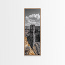 Grand Canyon View, Desert Tower, Southwest Scene, Framed Canvas Print, nature photography, office wall art, Arizona minimalist art