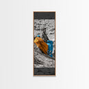 Nomadic Man, Desert Life, Color Blankets, Tribal Spirit, Framed Canvas Print, Ethnic Art, Boho Decor, Bedroom Wall Art, Cultural Piece