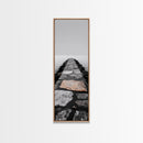 Stone Pathway, Tranquil Jetty, Ocean Horizon, Minimalist Art, Framed Canvas Print, Coastal Decor, Entryway Wall Art