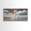 Desert Dust, Color Cloud, Abstract Sky, Surreal Art, Framed Canvas Print, Creative Studio Wall Decor, Whimsical Wall Art, Unique Design