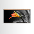 Orange Lily, Botanical Closeup, Modern Floral, Elegant Nature, Framed Canvas Print, Minimalist Wall Art, Kitchen Decor, Botanical Photography