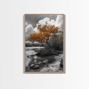 Mangrove Tree, Coastal Roots, Swamp Nature, Fall Tones Canvas Print, Tropical Wetlands Wall Art, Earthy Living Room Decor, Moody Art