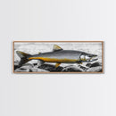 Golden Trout, River Rocks, Fishing Moment, Canvas Print, rustic lakehouse decor, angler gift wall art, fish print, cabin lodge artwork