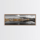 Yellow Trees, Mirror Lake, Majestic Mountains, Canvas Print, Fall Wall Art, Nature Photography, Peaceful Landscape Decor