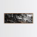 Ancient Tree, Forest Roots, Coastal Woods, Mystical Scene, Framed Canvas Print, Nature Wall Art, Woodland Decor, Moody Living Room Art