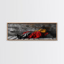 Cowboy Resting, Rustic Cabin Scene, Western Americana, Framed Canvas Print, Fall Wall Art, Bedroom or Study Western Style Decor