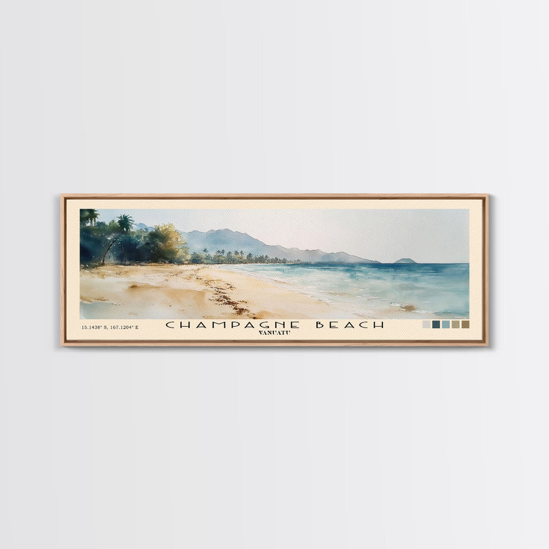 Champagne Beach, Vanuatu Watercolor Print, Vacation Gift, Vanuatu Wall Art, Beach Painting, Beach Decor, Beach Or Lakehouse Art