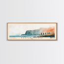 Easter Island, Chile Watercolor Beach Print, Vacation Gift, Chile Wall Art, Beach Painting, Beach Decor, Beach Painting
