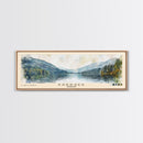 Edersee, Germany Watercolor Beach Print, Vacation Gift, Germany Wall Art, Framed Canvas Print, Framed Beach Painting