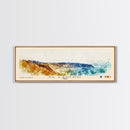 El Laucho, Chile Watercolor Print, Vacation Gift, Chile Wall Art, Beach Painting, Beach Decor, Large Wall Art, Wood Frame Art