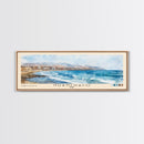 Huanchaco, Peru Watercolor Beach Print, Vacation Gift, Peru Wall Art, Framed Canvas Print, Framed Beach Painting