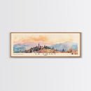 La Virgen, Chile Watercolor Beach Print, Vacation Gift, Chile Wall Art, Framed Canvas Print, Framed Beach Painting
