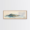 Navarino Island, Chile Watercolor Print, Vacation Gift, Chile Wall Art, Beach Painting, Beach Decor, Large Wall Art, Wood Frame Art
