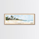 Pereybere, Mauritius Watercolor Print, Vacation Gift, Mauritius Wall Art, Beach Painting, Beach Decor, Large Wall Art, Wood Frame Art