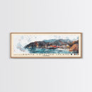 Santa Catalina Island, California Watercolor Beach Print, Vacation Gift, California Wall Art, Framed Canvas Print, Framed Beach Painting