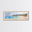 Santa Margarita Island, France Watercolor Print, Vacation Gift, France Wall Art, Beach Painting, Beach Decor, Large Wall Art, Wood Frame Art