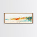 Santa Maria, Portugal Watercolor Beach Print, Vacation Gift, Portugal Wall Art, Framed Canvas Print, Framed Beach Painting