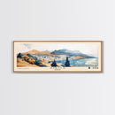 Siros, Greece Watercolor Print, Vacation Gift, Greece Wall Art, Beach Painting, Beach Decor, Large Wall Art, Wood Frame Art