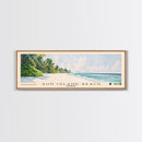 Sun Island Beach, Maldives Watercolor Print, Vacation Gift, Maldives Wall Art, Beach Painting, Beach Decor, Large Wall Art, Wood Frame Art