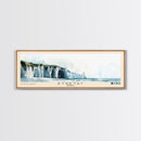 Étretat, France Watercolor Print, Vacation Gift, France Wall Art, Beach Painting, Beach Decor, Large Wall Art, Wood Frame Art