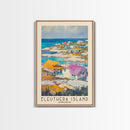 Eleuthera Island, Bahamas Watercolor Print, Vacation Gift, Bahamas Wall Art, Beach Painting, Beach Decor, Large Wall Art, Wood Frame Art