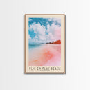 Flic en Flac Beach, Mauritius Watercolor Beach Print, Vacation Gift, Mauritius Wall Art, Beach Painting, Beach Decor, Beach Painting