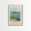 Levant Island, France Watercolor Beach Print, Vacation Gift, France Wall Art, Beach Painting, Beach Decor, Beach Painting