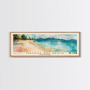 Magens Bay Beach, US Virgin islands Watercolor Beach Print, Vacation Gift, US Virgin islands Wall Art, Framed Canvas Print, Framed Beach Painting