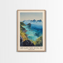 Surin Islands Marine National Park, Thailand Watercolor Print, Vacation Gift, Thailand Wall Art, Beach Painting, Beach Decor, Large Wall Art, Wood Frame Art
