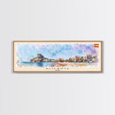 Alicante Spain Travel Print Wall Art, Panoramic City Art, Travel Art, Wall Decor, Vacation Gift, Framed Canvas Print Or Metal Art