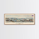 Angarsk Russia Panoramic Travel Poster, Framed Canvas Print or Metal Wall Art, Travel Art, Home Decor, Panoramic Painting, Midcentury Art