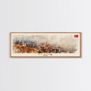 Elaz Turkey Wall Art, Panoramic Travel Poster, Panoramic Framed Canvas Print, City Wall Art, Wall Hanging Home Decor, Travel Art